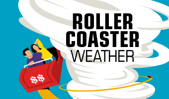 Roller Coaster Weather Symbolizing Natural Disasters