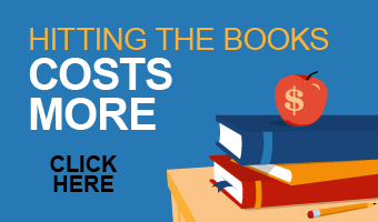 Hitting the books costs more call to action
