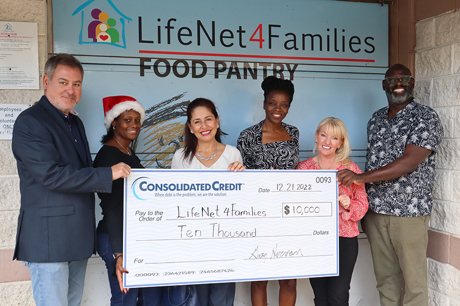 $10,000 check paying to the order of LifeNet4Families